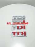 Sigla Tdi Cromata Tdi Rosu Metalica Volkswagen