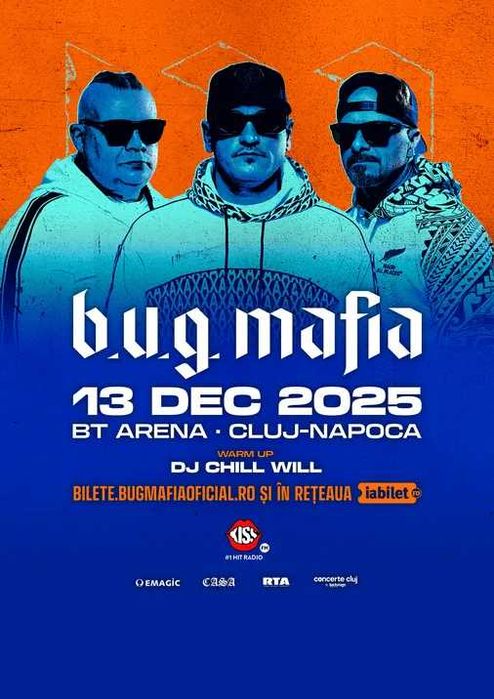 3 Bilete B.U.G. Mafia in concert la BT Arena - Cluj-Napoca