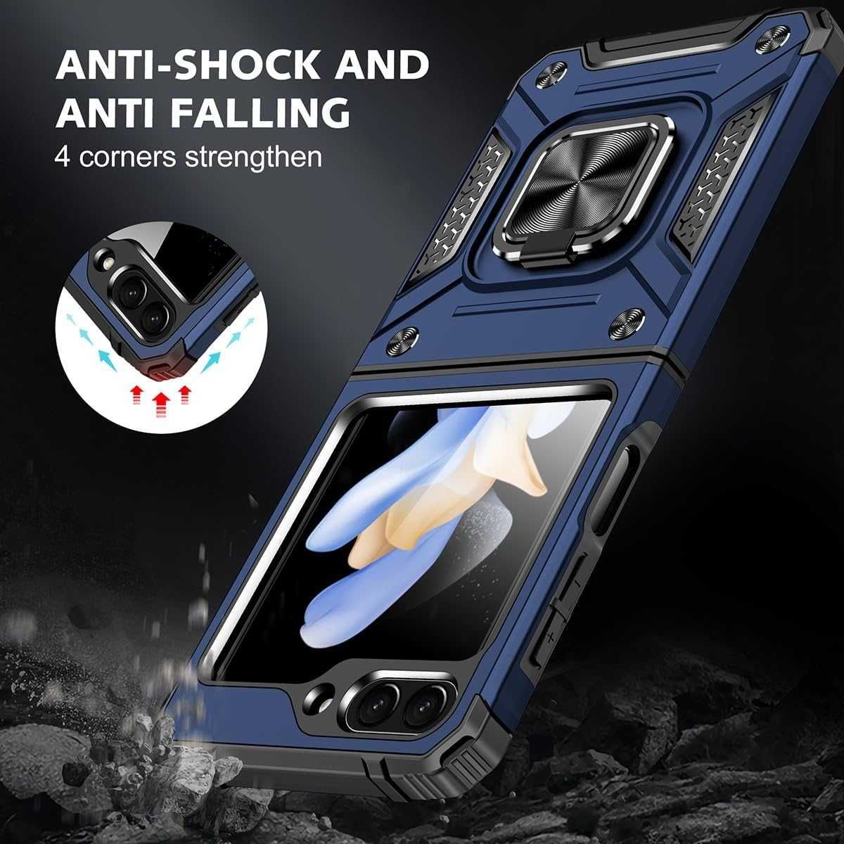 Husa Samsung Z Flip 5 Flipsuit Case/Silicone Case Ring Indigo/Z Flip 6