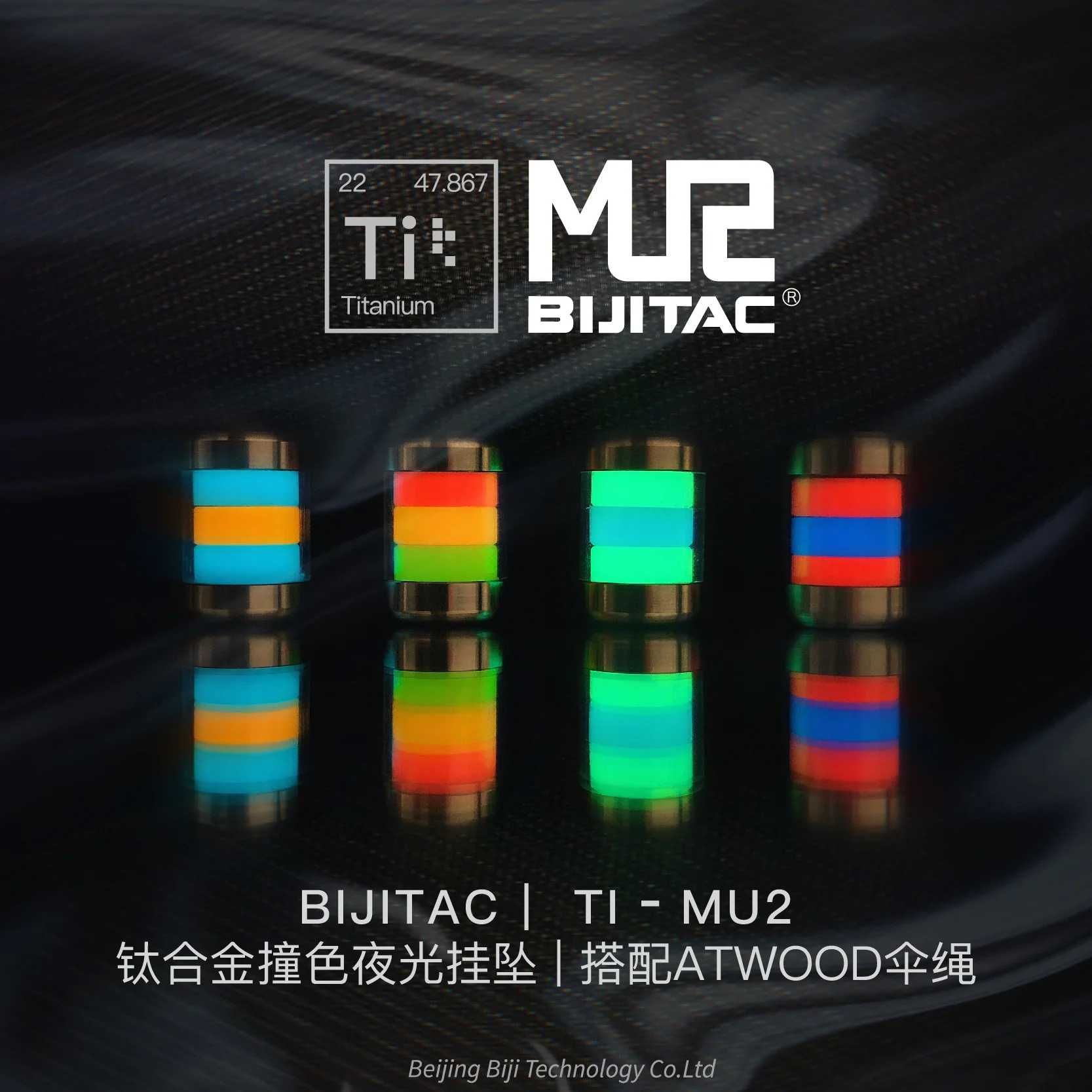BIJITAC TI MU2 - Pandantiv luminos din titan, cu snur lanterna  Hiking