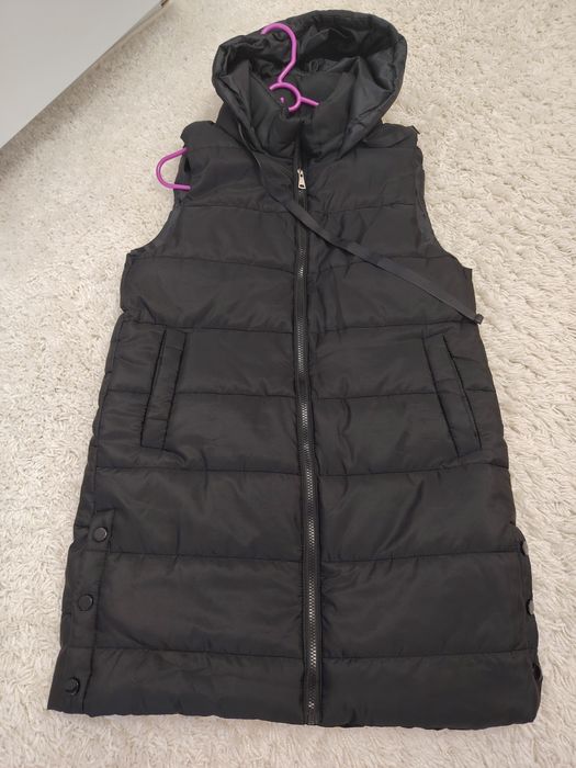 Vesta lunga mărime s-m Verde si negru