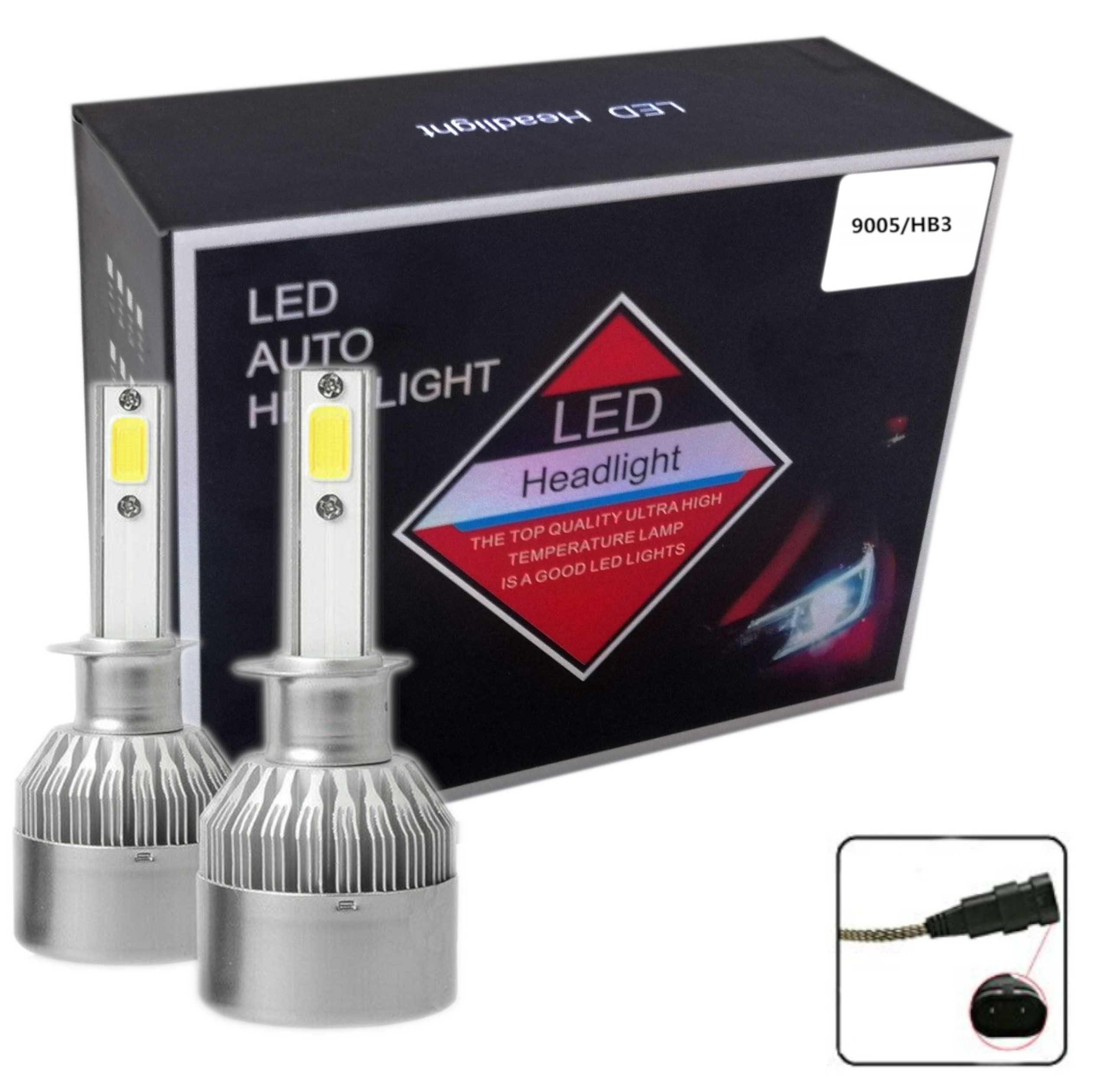 Комплект led 36w 7600lm диодни 2бр. крушки h1 h4 h7 h11 hb3 hb4 12v