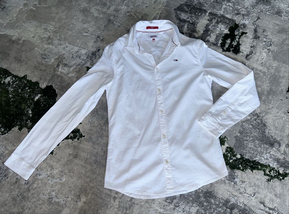 Camasa tommy hilfiger slim fit bumbac organic stretch