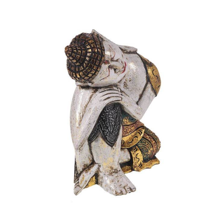 Statueta buddha din lemn de salcam 30cm,feng shui