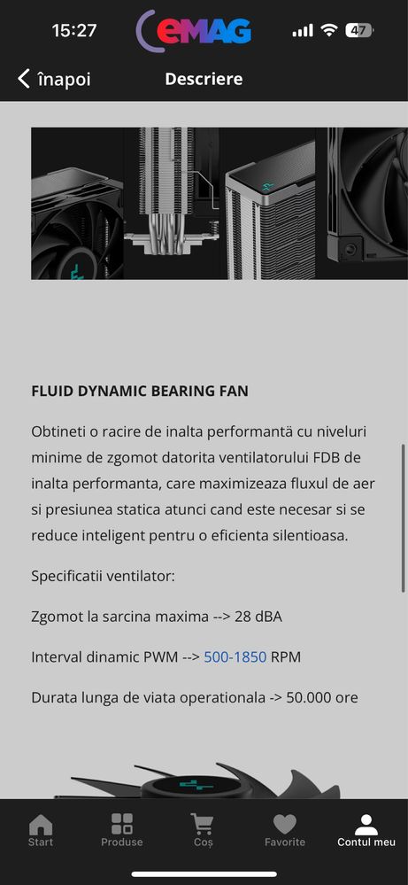 Cooler Procesor DeepCool AK400 pentru Intel/AMD