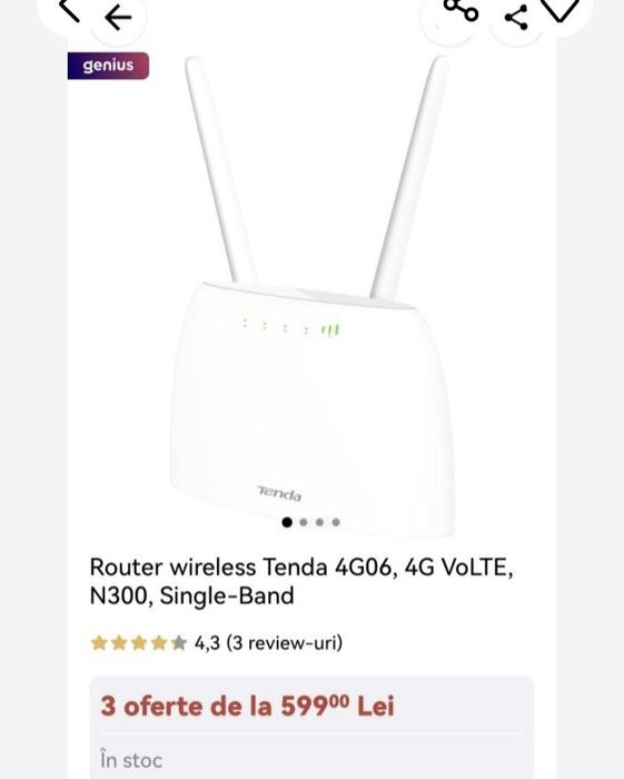 Router wi-fi tenda 4 g sim Nou
