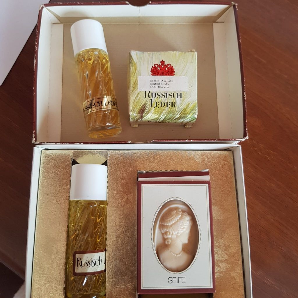 russisch leder set parfum sapun vintage