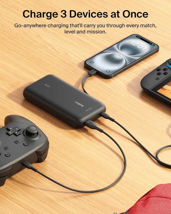 Belkin външна батерия за Nintendo Switch 2, 30W USB-C кабел 20000 mAh