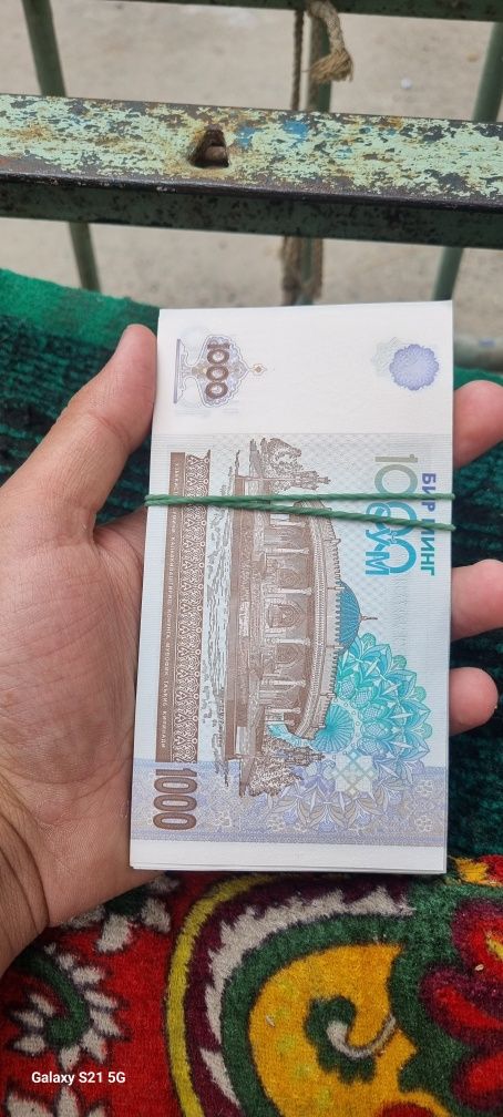 1.000 so'mlik pullar 39 dona