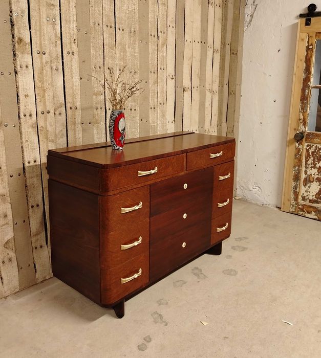 Comoda veche din lemn furniruit stil Art Deco, Italia /Servanta/Dulap