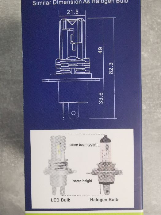 LED крушки за фарове, H1 H7 H4 НВ3  НВ4  9-32V 44W  Ledener