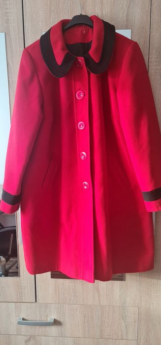 Palton stofă,rosu