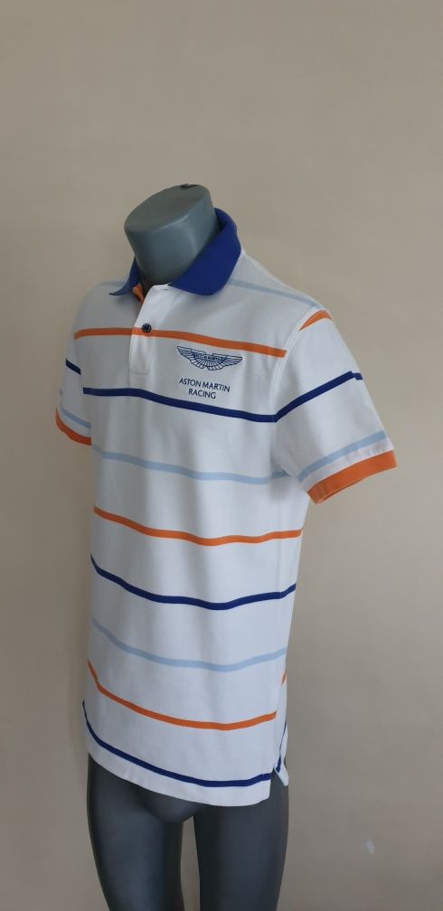 Hackett Aston Martin Pique Cotton Mens Size M ОРИГИНАЛ! Мъжка тениска!