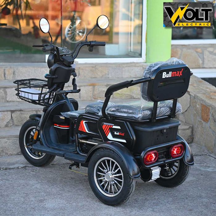 Електрическа триколка BULLMAX C1 MAX 1500W, големи 10’’ джанти, RED