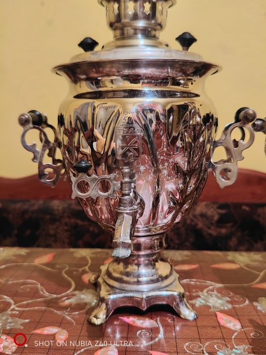 Продам тульский никелированный самовар желудь 3л