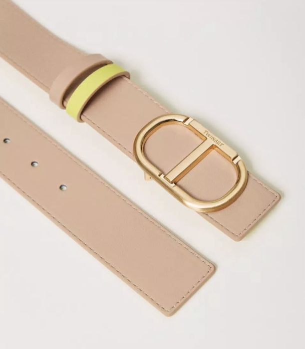 Двустранен колан TWINSET с двойна закопчалка