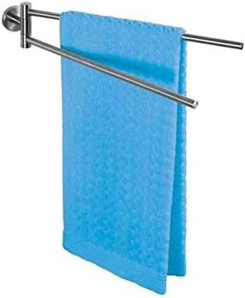 Suport prosop baie metalic cu 2 brate rotative |WNK 105429 Argintiu