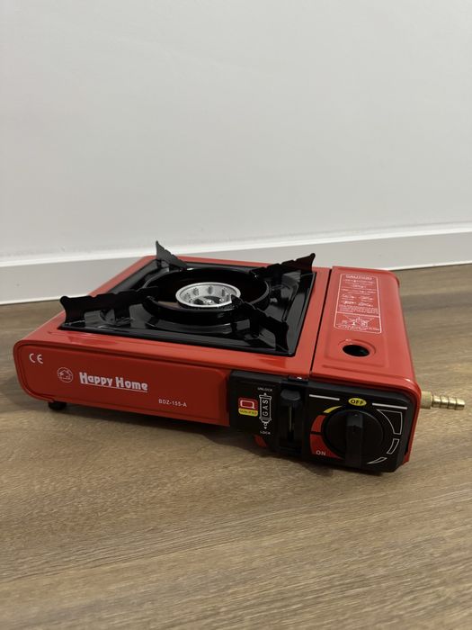 Къмпинг Газов Котлон - с Изход към Голяма Газова Бутилка и 4 Бутилки