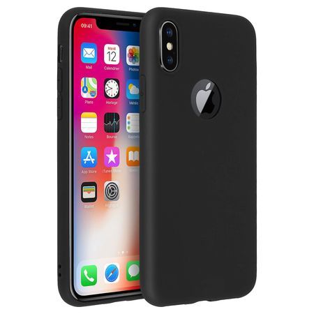 Husa pentru Apple iPhone X, GloMax Perfect Fit negru mat