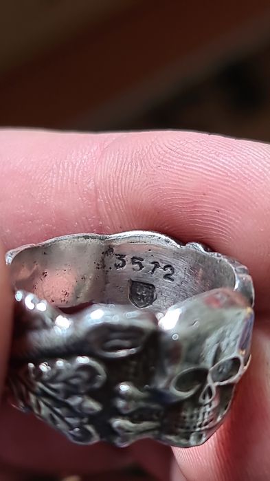 Inel,ghiul ofițer S.S. din argint masiv,800 Al doilea război mondial