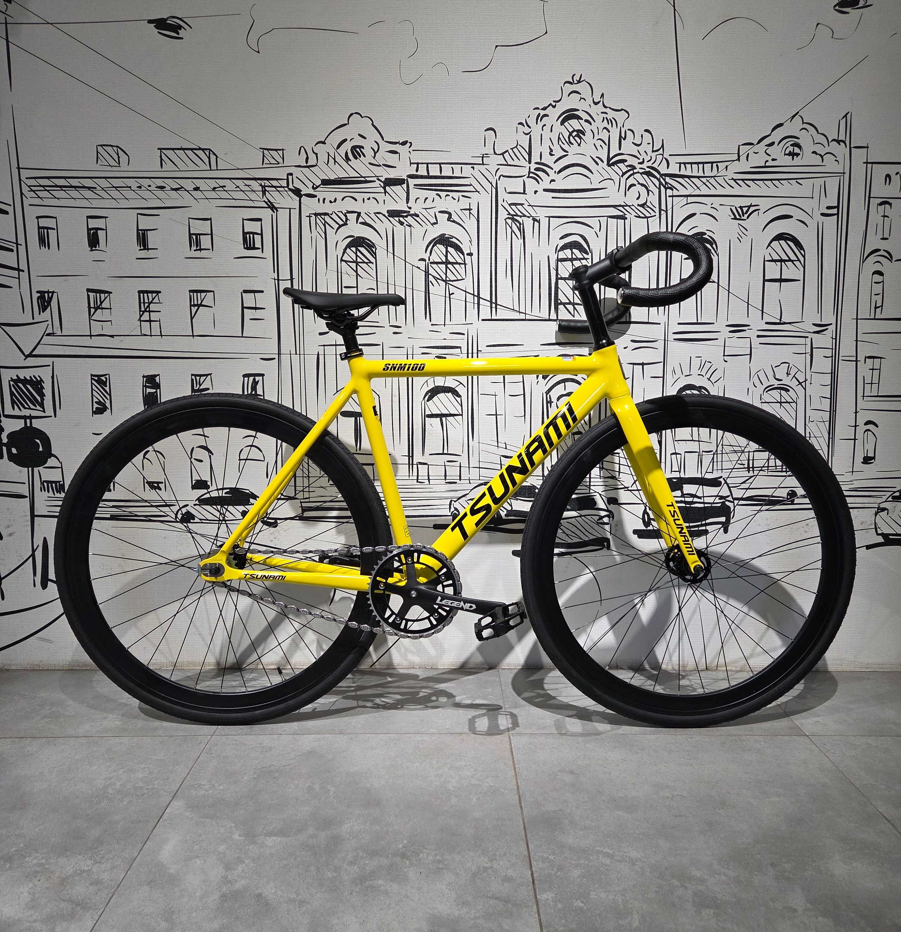 Велосипед "TSUNAMI" SNM100. FIX + Singlespeed 2в1. Фикс. Сингл. Цунами