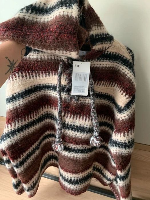 Pulover cu glugă deosebit lana Zara Women original nou