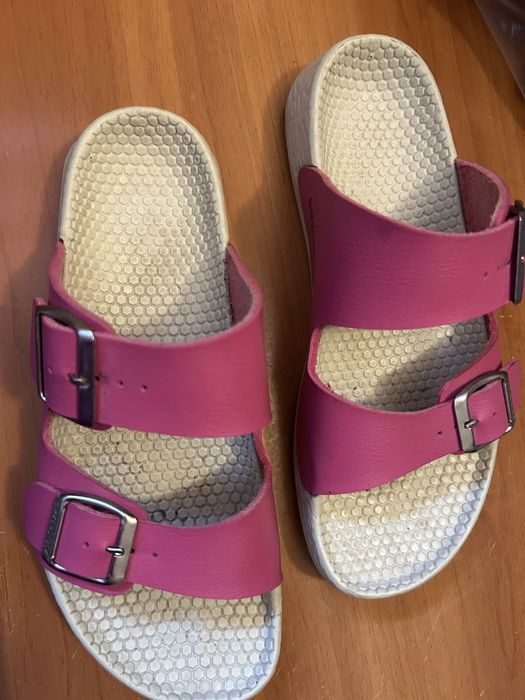 Vand papuci Birkenstock, culoare roz-ticlam.