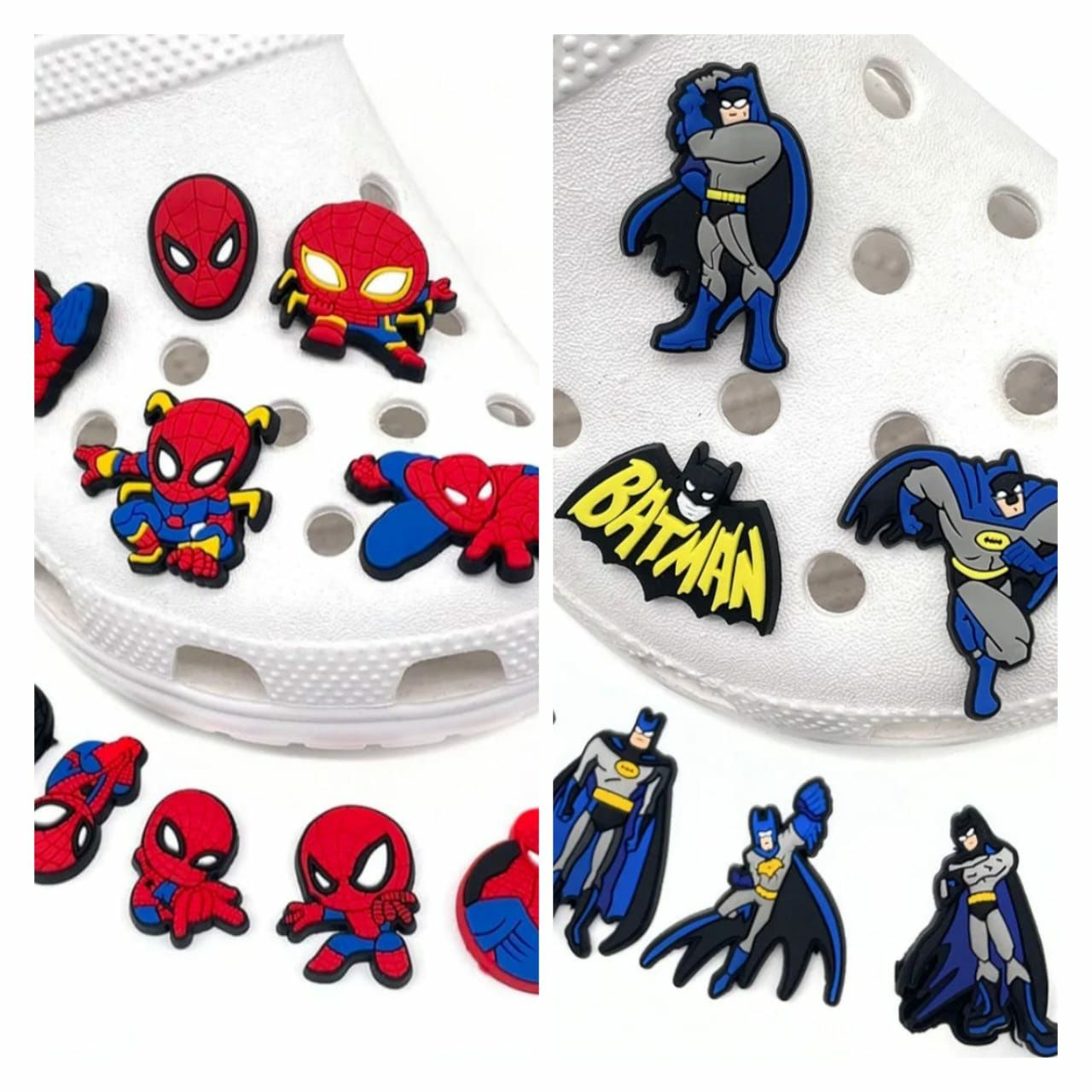 Accesorii crocs cu Batman 12 buc si Spider-man 13 buc  sau set 6 buc