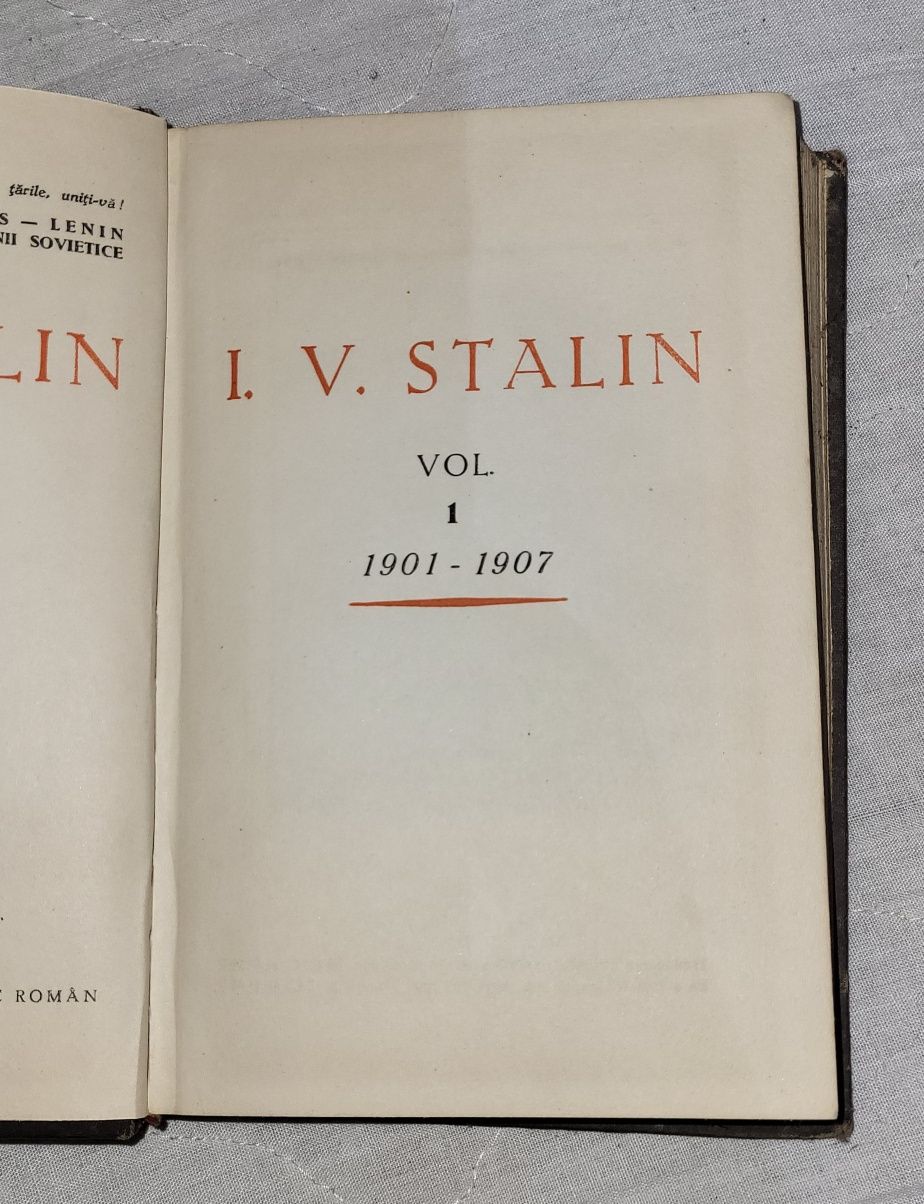 I.Stalin-Opere vol.1,5,6,7,8,12.