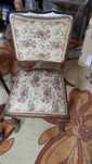 3 buc scaune tapitate lemn masiv vintage