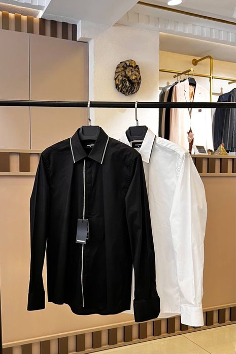 Camasa si pantaloni Dsquared 2 Calitate Premium Alb si Negru