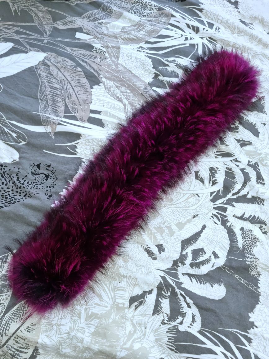 Guler Blana Naturala Nou pt Geaca / Parka Roz negru mob fuchsia
