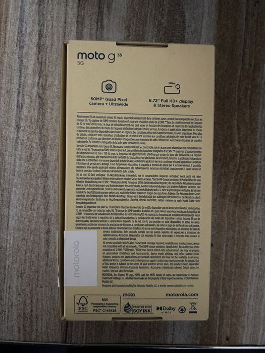 Телефон Motora G35 + прозрачен кейс