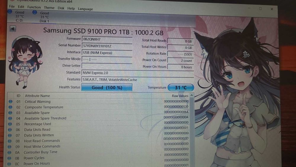 SSD Samsung 9100 PRO HeatSink de 1 TB PCI Express 5.0 -nou