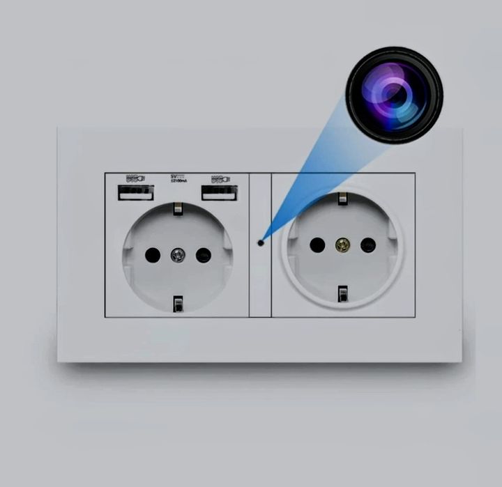 Скрита шпионска Wifi камера в двоен контакт с USB