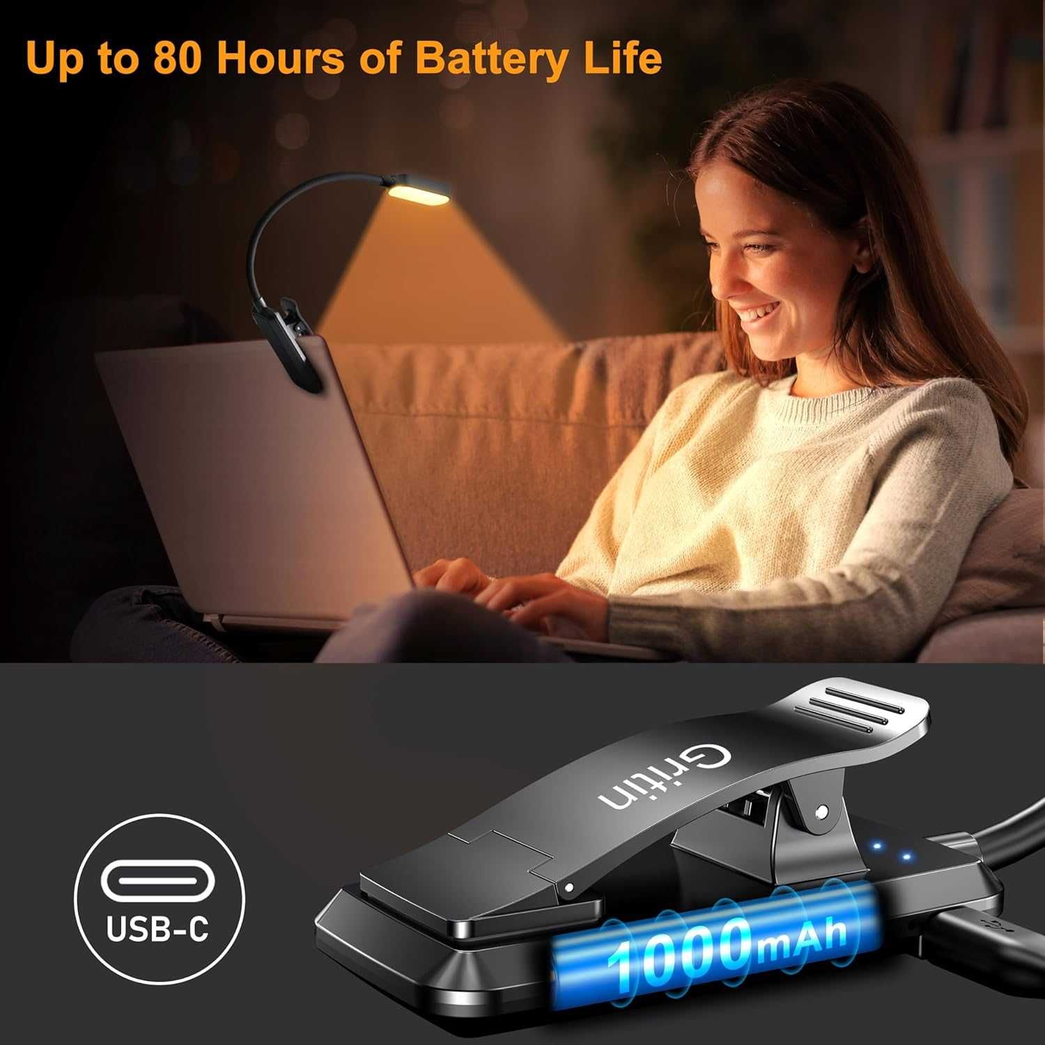 Нова Gritin 16 LED акумулаторна лампа, 3 цветни температури...
