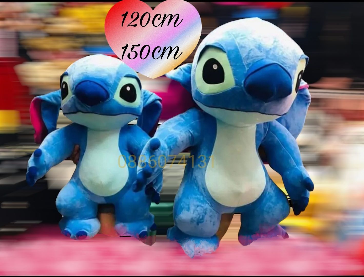 Гигантски плюшен Стич, Лило и Стич плюшени играчки, Stitch плюшен голя