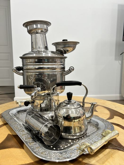 Самовар на дровах из Турции, отличный отдых на природе, чайник