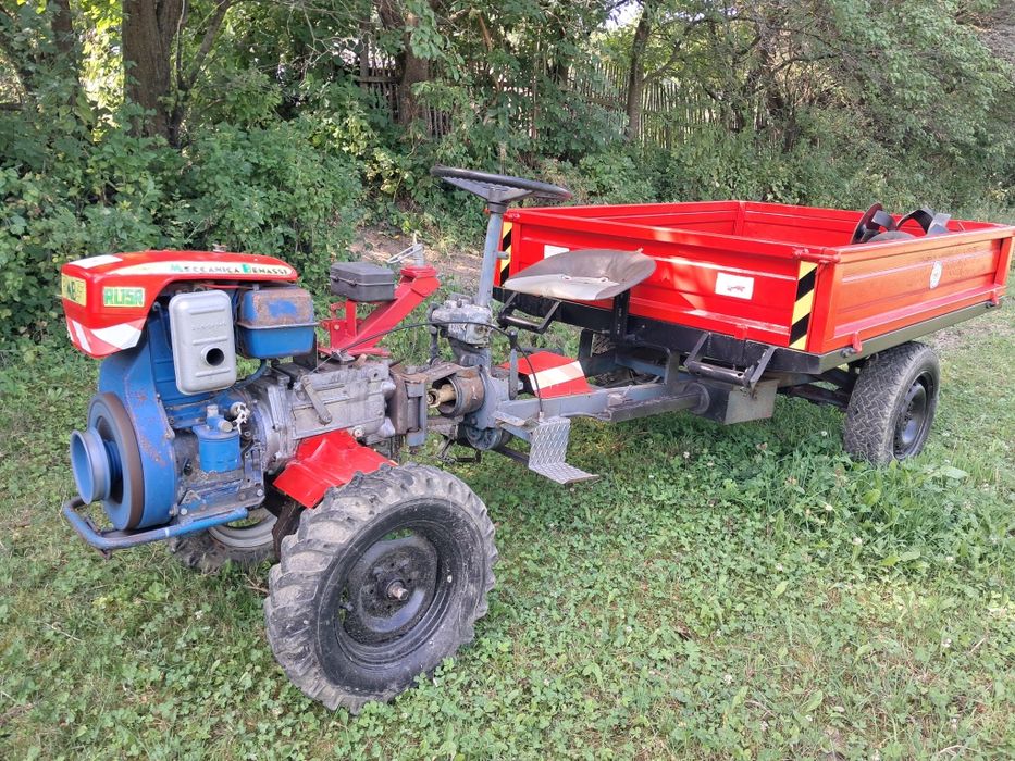 Motoagricola diesel 4x4 motocultor cu remorca