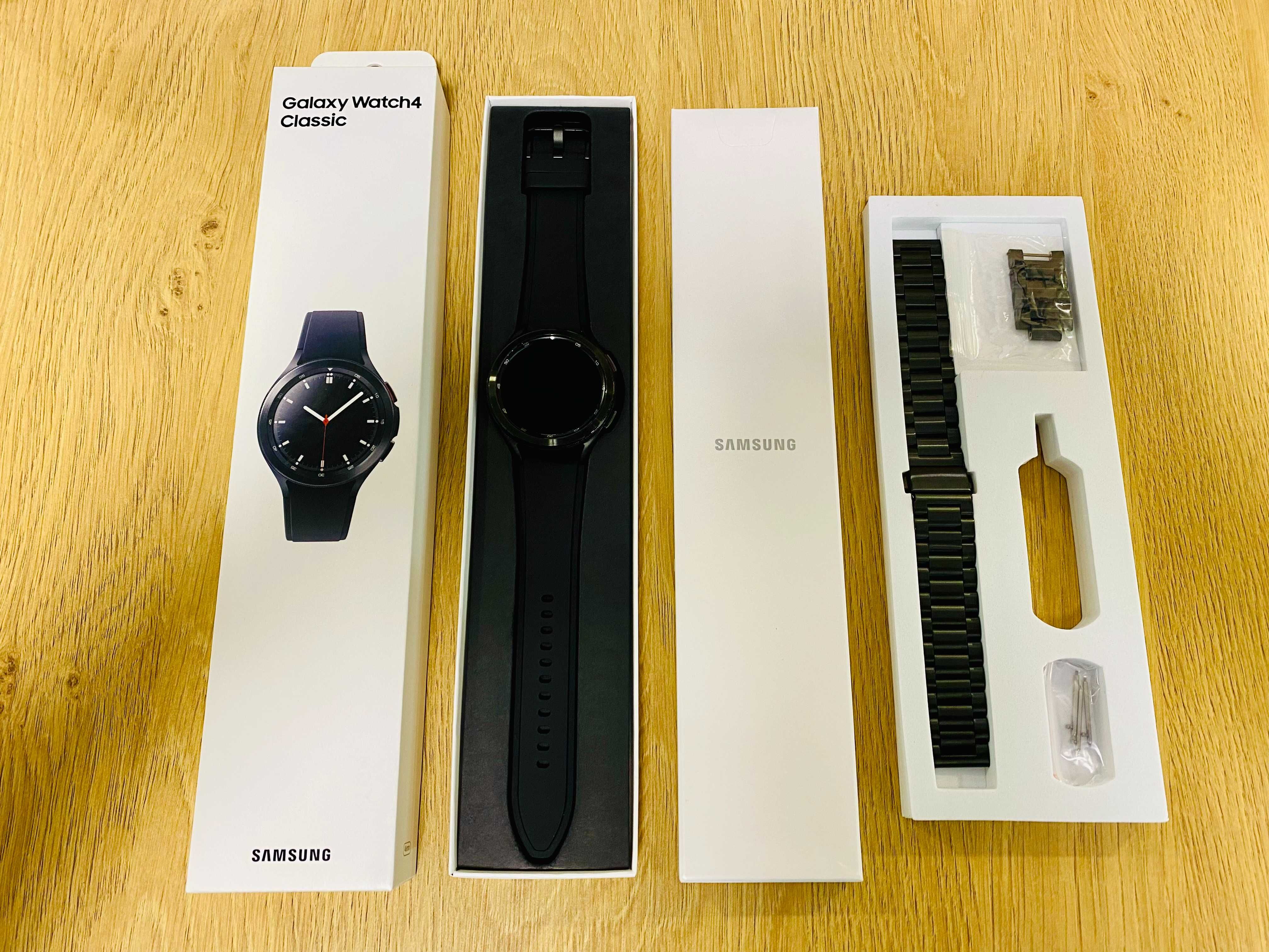 НОВ !!! Samsung Galaxy Watch4 Classic 46 mm, Silicone Strap, Black