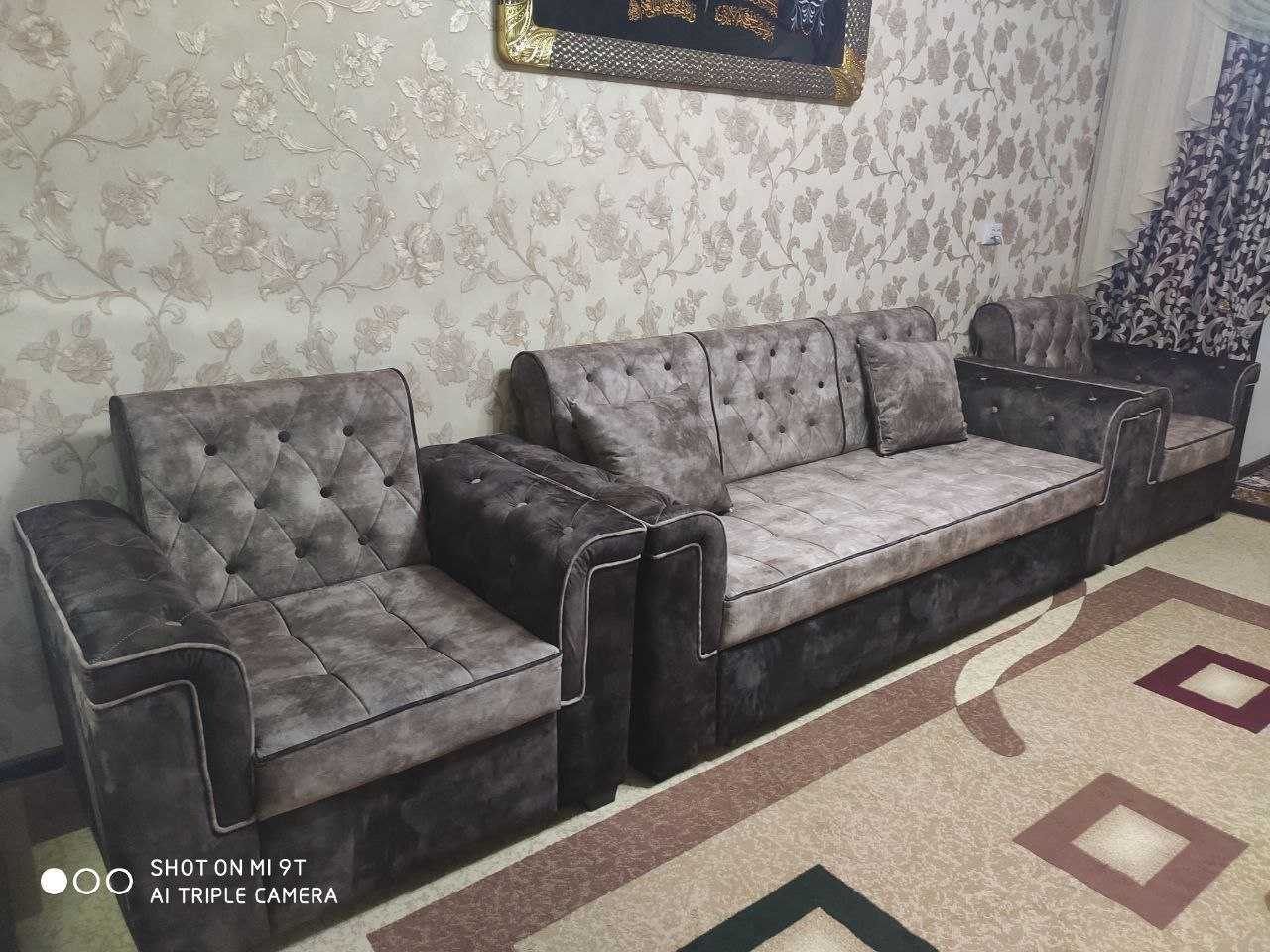 Диван и два кресла, мягкая мебель мебель для гостиной диван угловой