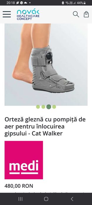 Orteza gheata pneumatica