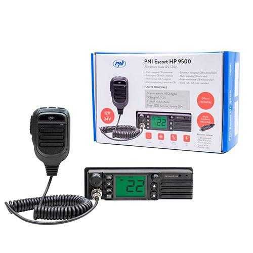 Statie Radio CB PNI Escort HP 9500 Asq 12v 24v 1DIN Difuzor Frontal