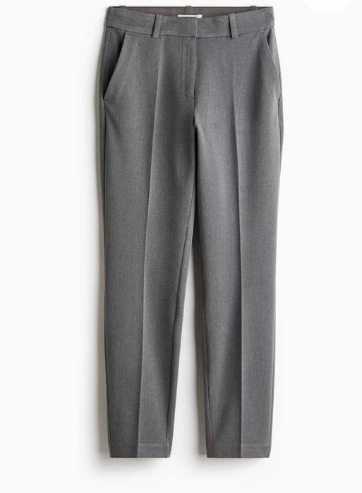 Дамски панталон тип "цигара" цвят сив