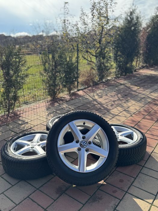 Jante 5x112/Cauciucuri/Roti 205/55/16 Iarnă Originale Volkswagen Aspen