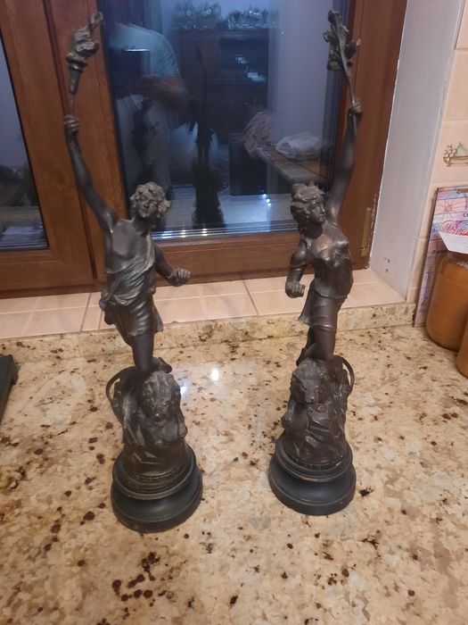 Statuete vuntage ,pereche ,antimoniu