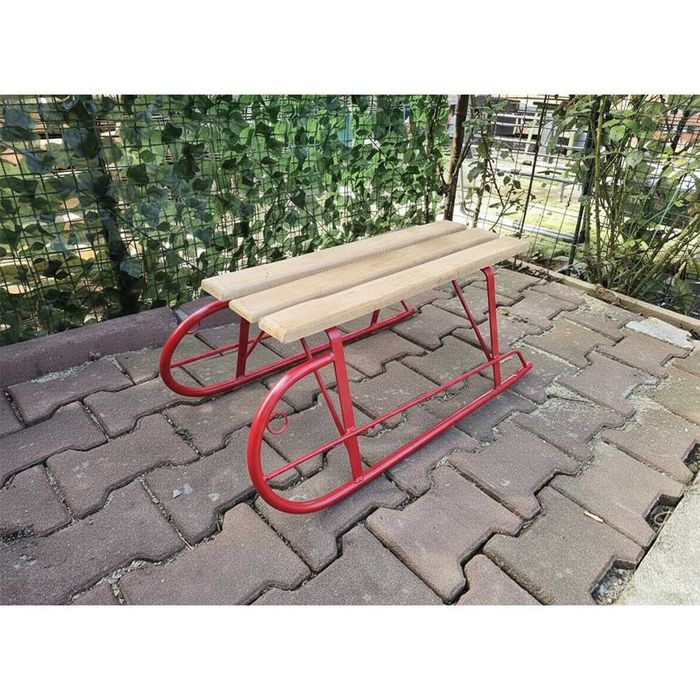 Sanie din metal si lemn mica color