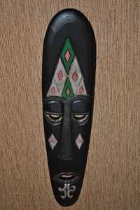 Decoratiune perete masca africana din lemn 40 x 9 cm
