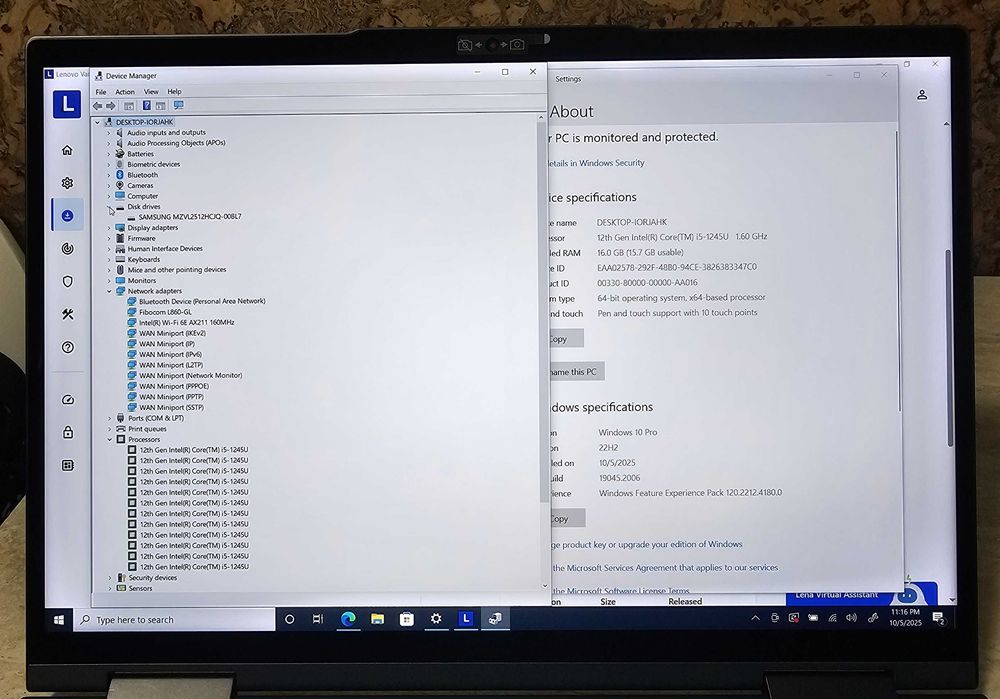 Lenovo ThinkPad X1 Yoga Gen 7 i5-1245U 16GB 512GB modem 4G