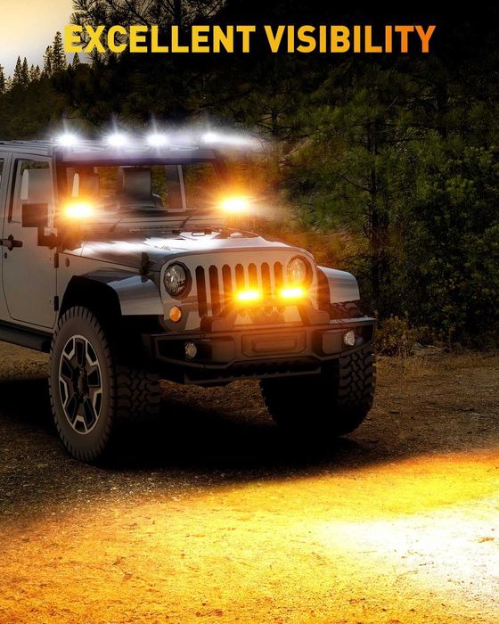 15.5 cm 7D Диоден Прожектор Халоген Лед Бар 120W Бяла и Жълта светлина